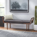 Charcoal Grey Fabric Bench N272178