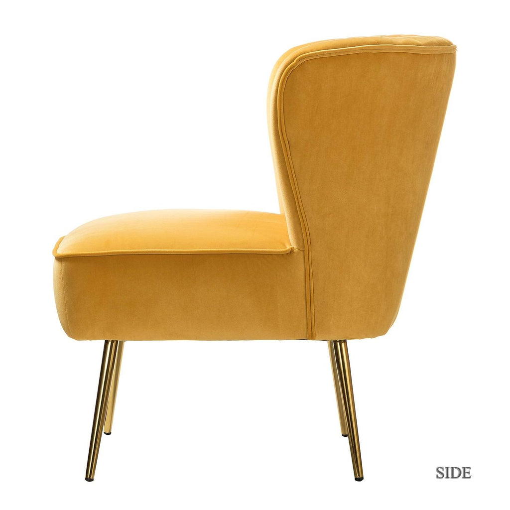Grey Gold Legs Side Chair Set of 2 X97922