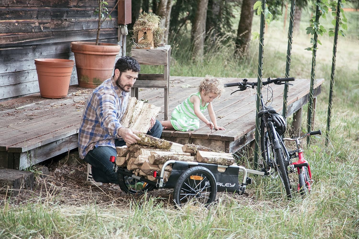 Black Aluminum Utility Cargo Bike Trailer M904
