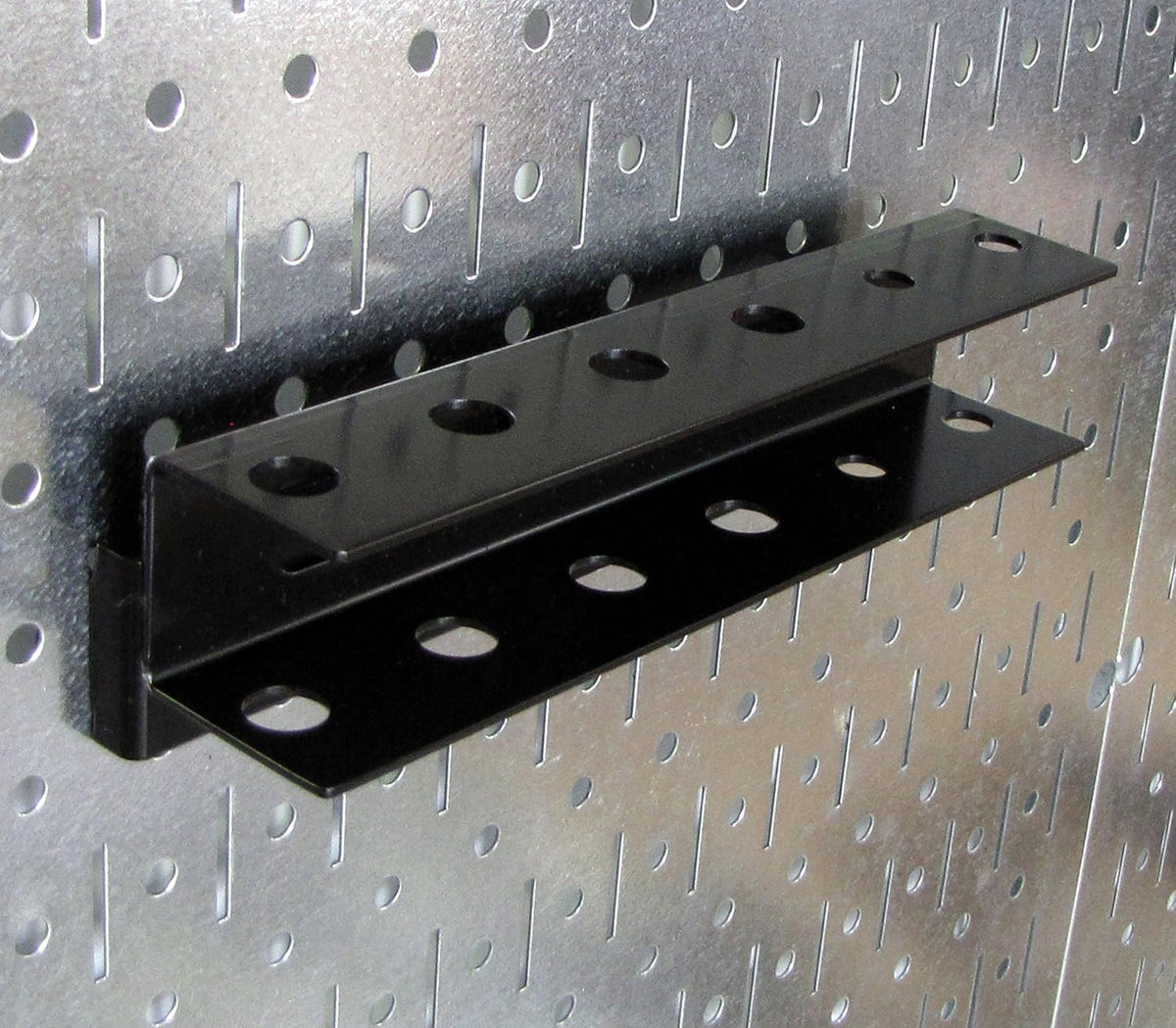 4-Feet Metal Pegboard Tool Organizer Kit with Galvanized Toolboard and Black Accessories U1956