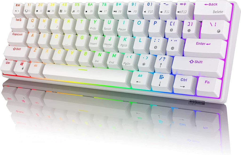 61 Keys 60% Mechanical Keyboard with Brown Switch T3445