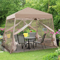 10' x 10' Pop Up Canopy Tent with Mosquito Netting D96794