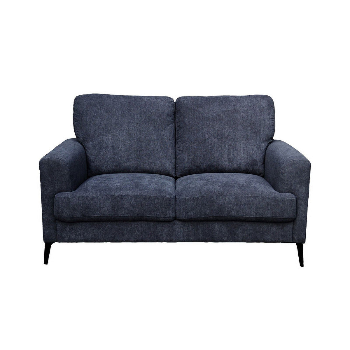 Black Chenille Sofa Loveseat Chair Set V667