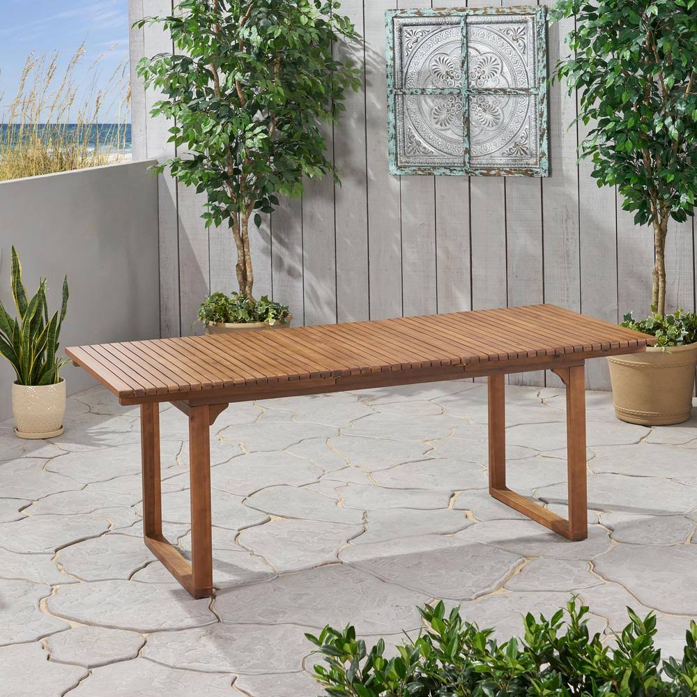 Brown Patina Acacia Wood Dining Table Z480