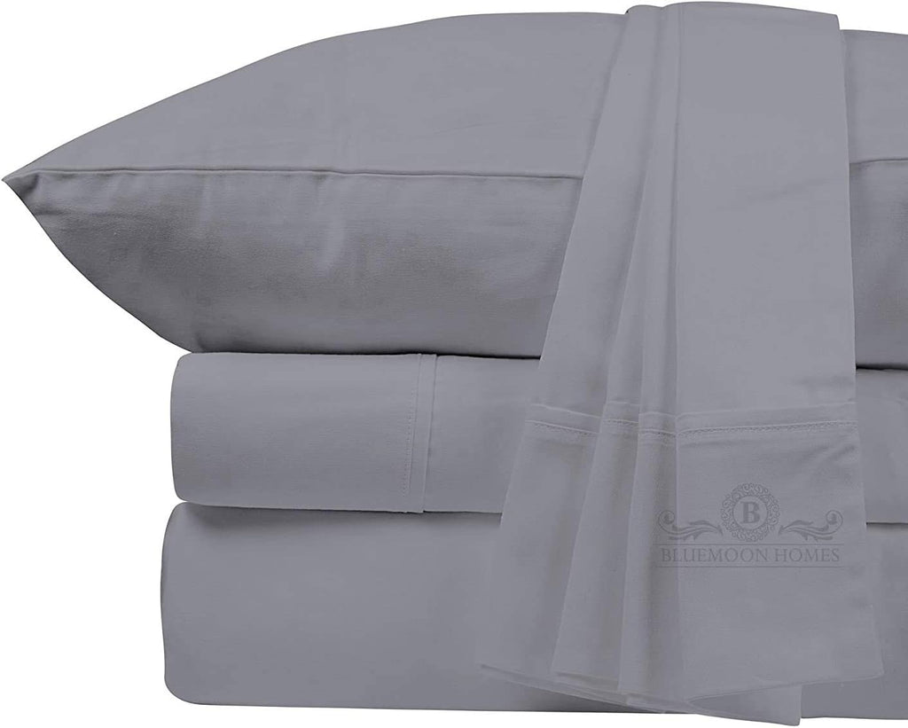 White 4-Piece Cal King Cotton Sheet Set H347