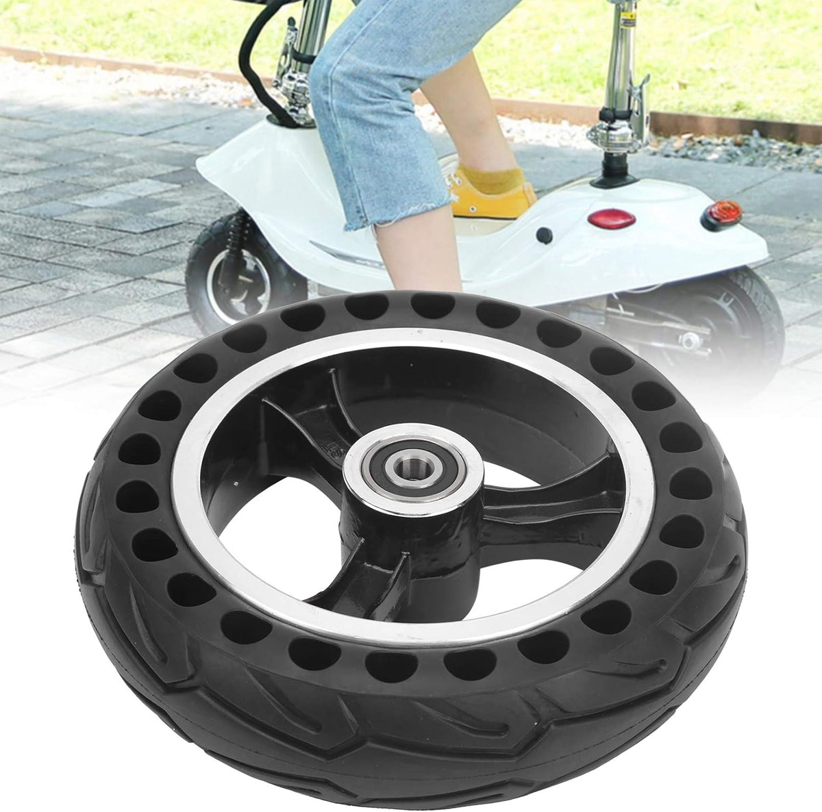 200x50 Solid Rubber Wheel with 8-inch Hub, Pack of 2 O720