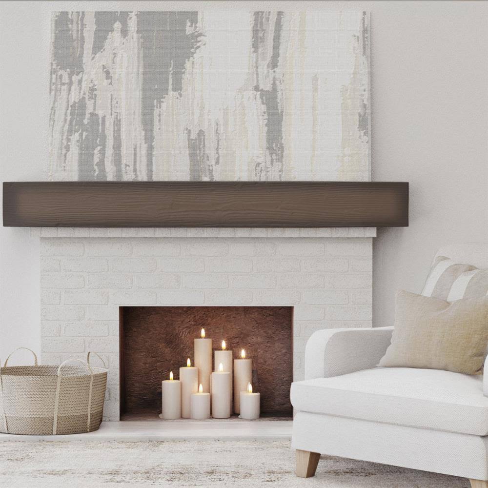 Natural Mahogany Faux Wood Fireplace Mantel O999898