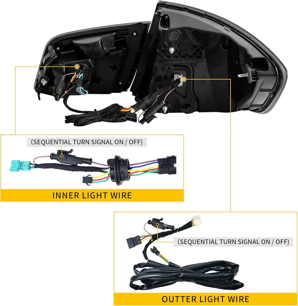 VLAND OLED Smoked Tail Lights F2263