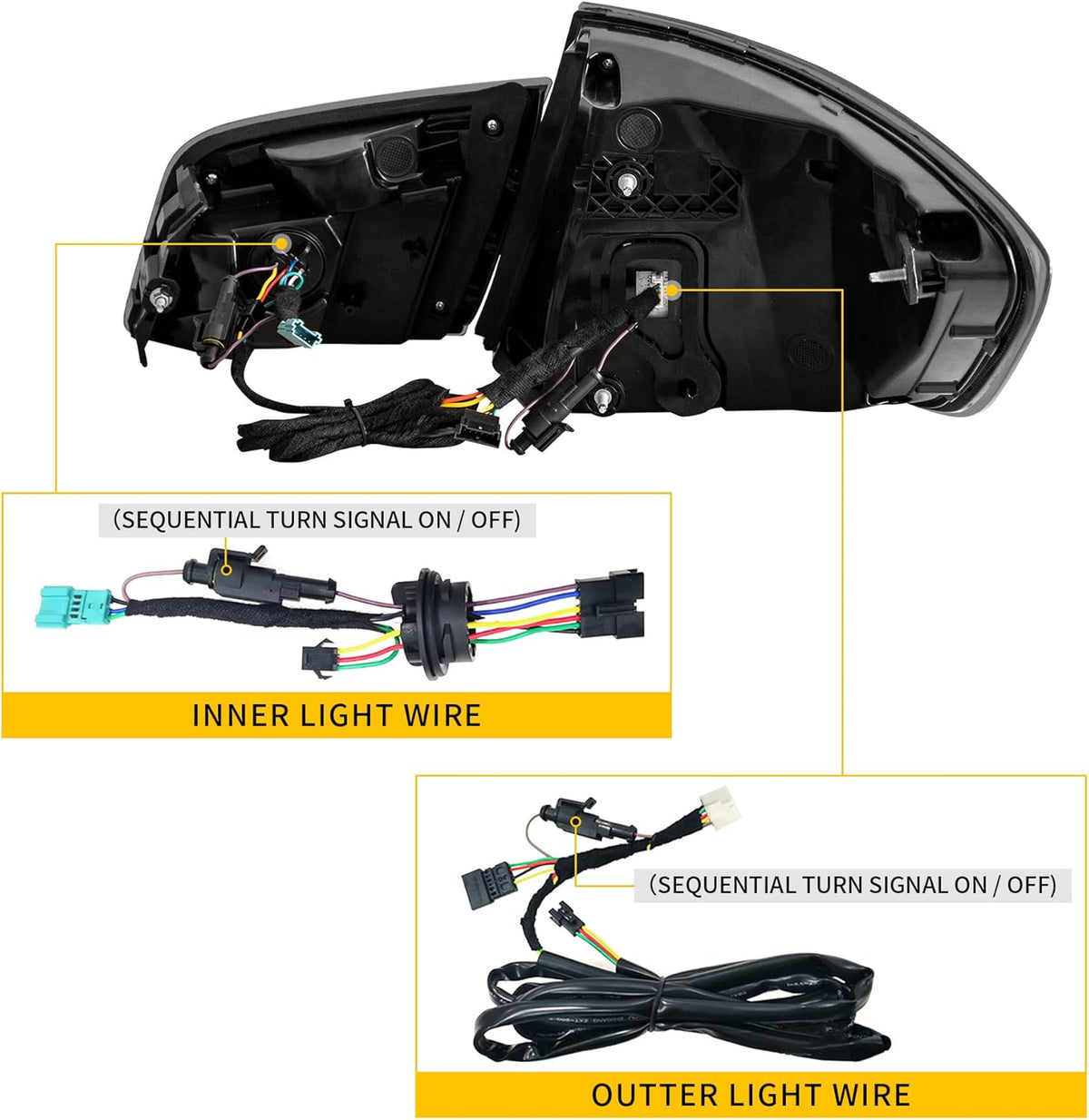 VLAND OLED Smoked Tail Lights F2263
