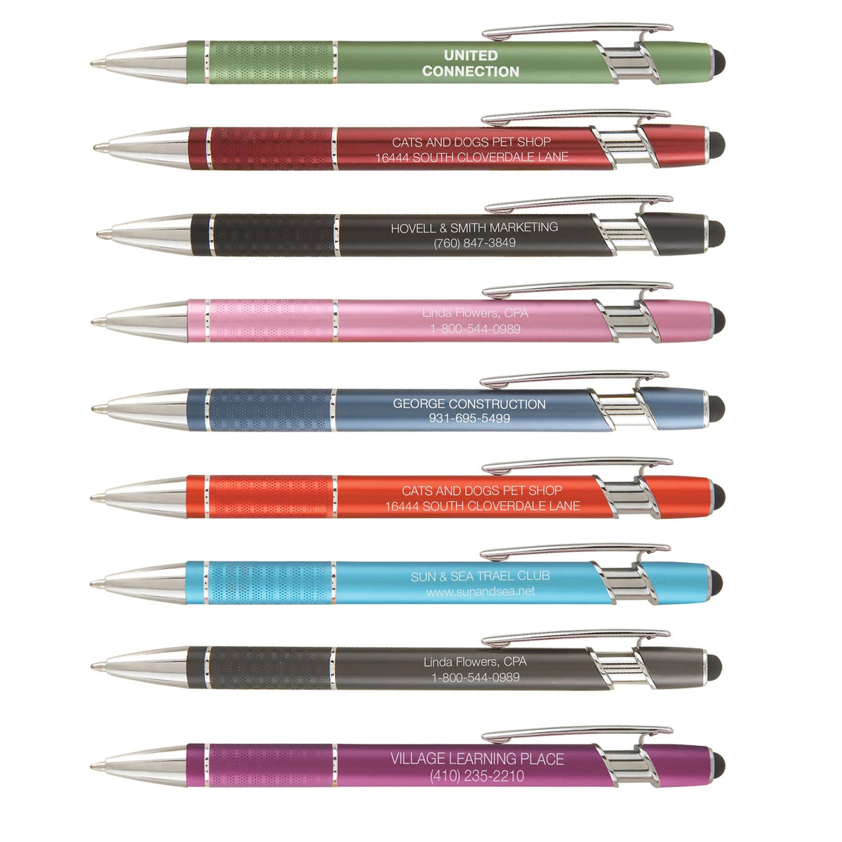50 ct Engraved Pen and Stylus Tops J33715