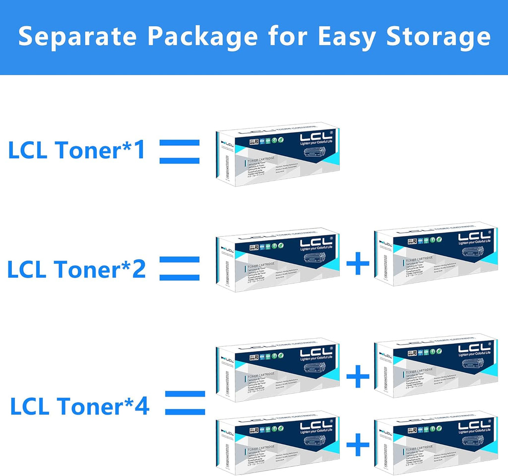 4-Pack Black Cyan Magenta Yellow Compatible Toner Cartridge X221