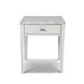 18x22 Square White Marble Side Table with Legs D793387