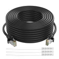 Cat6 Ethernet Cable 200 Feet Grey UTP RJ45 Internet Cable with 15 pcs Ties M743