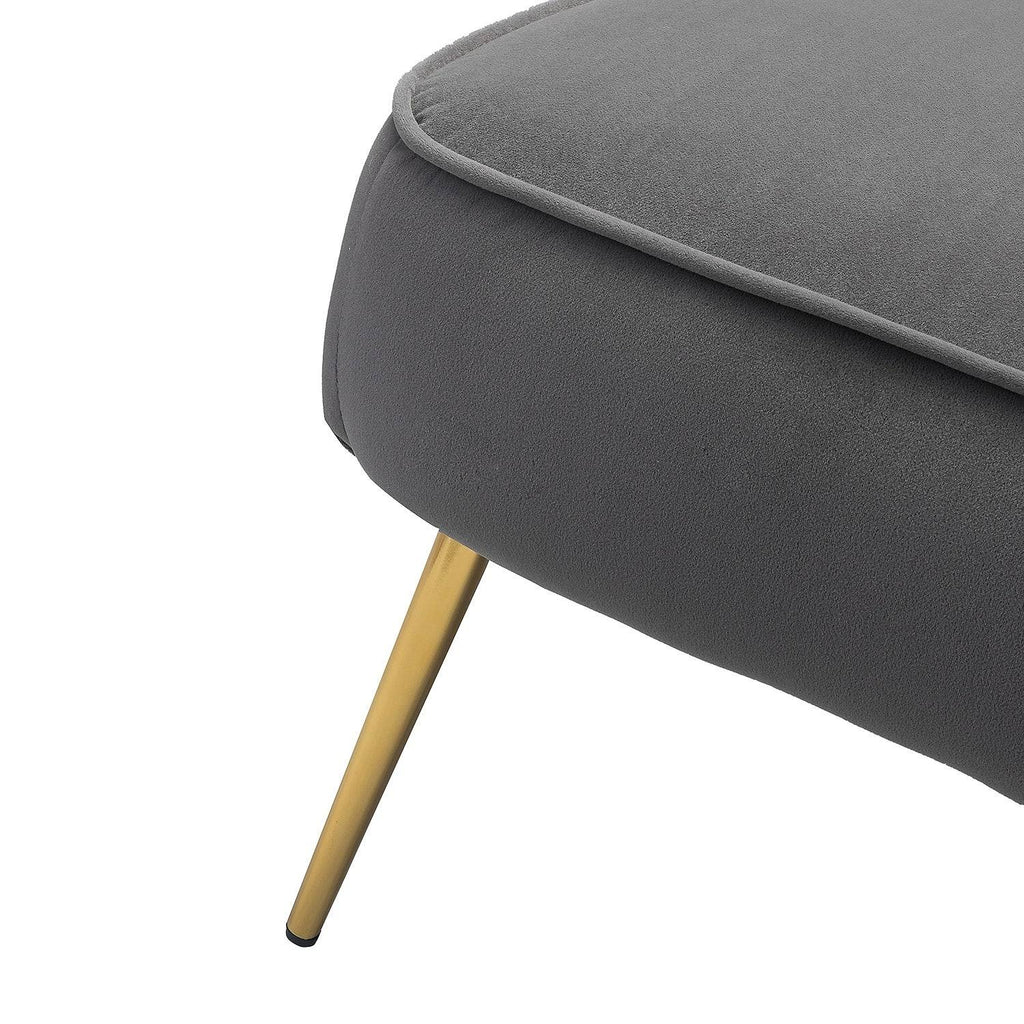 Grey Gold Legs Side Chair Set of 2 X97922