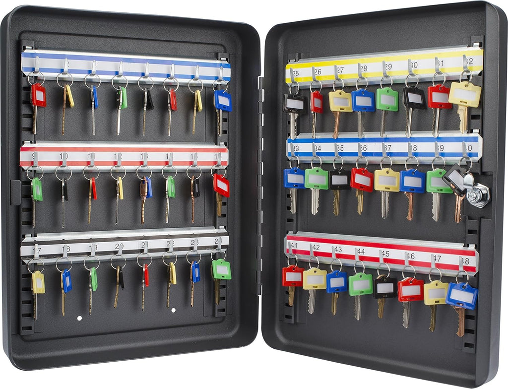 Key Lock 48 Position Adjustable Key Cabinet Lock Box Black Pack of 2 T27587