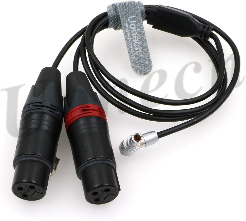 Two XLR 3 pin Female to Right Angle 5 pin Male Audio Cable Pack of 2 S86400