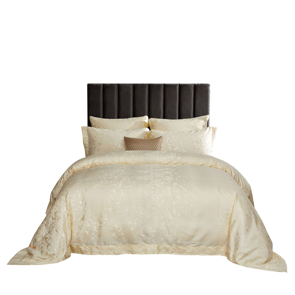 Queen Size 6 Piece Jacquard Duvet Cover Set G617