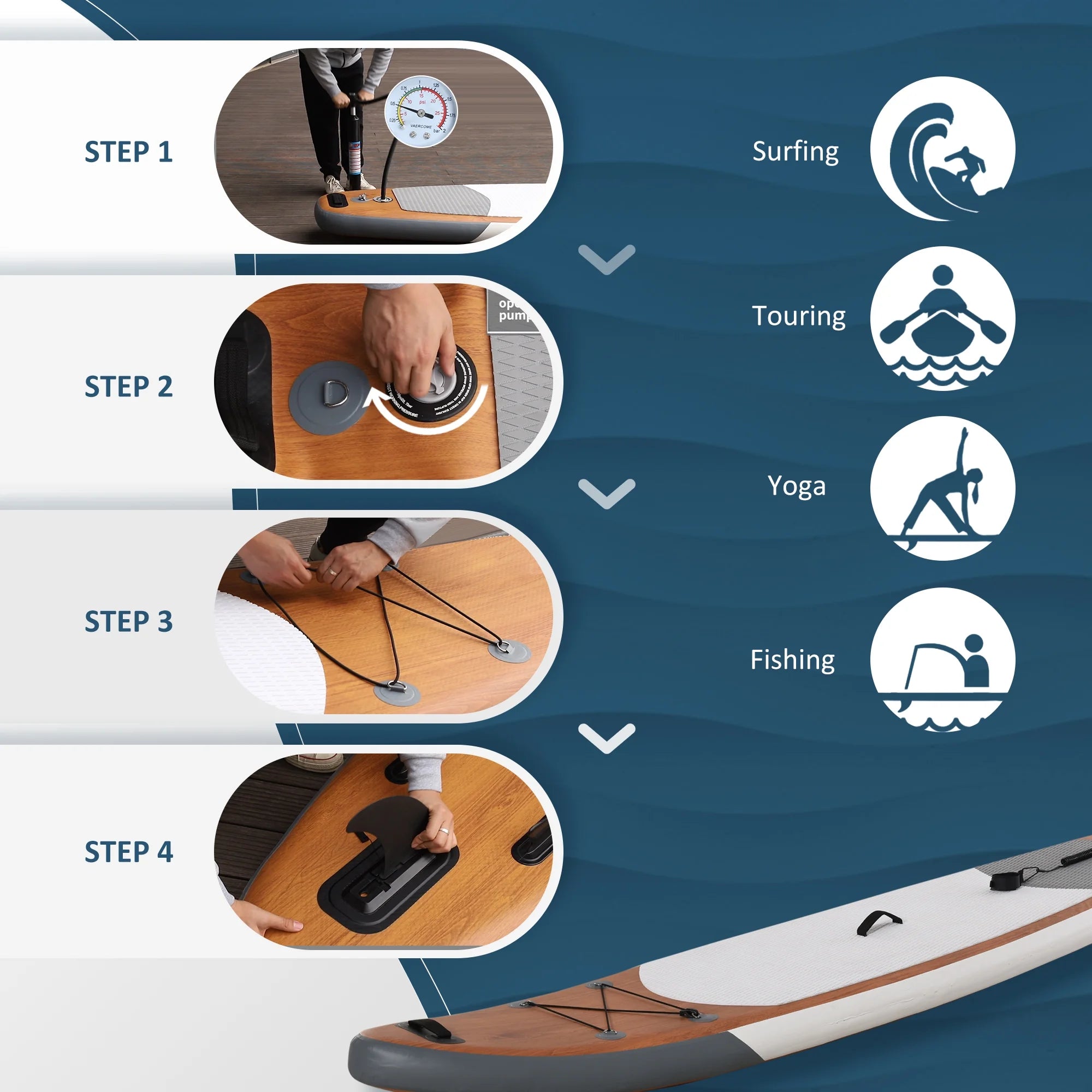 11 Ft. Inflatable Stand Up Paddle Board with Accessories H9089