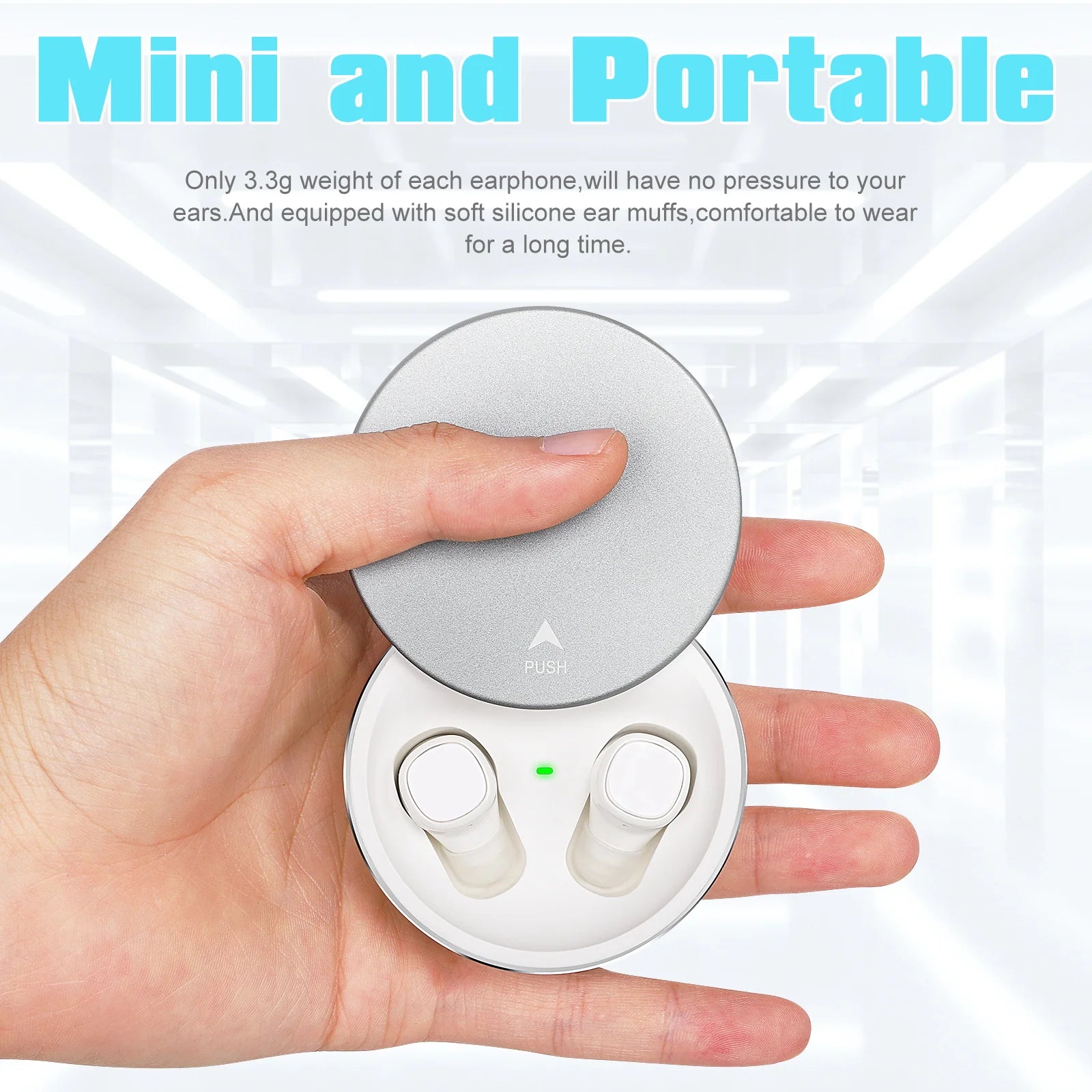 Sports Wireless Earbuds IPX5 Waterproof Touch Control True Wireless with Mic V34799