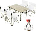 Outdoor Folding Picnic Table and Chairs Set for 4 with Carry Bag L89967