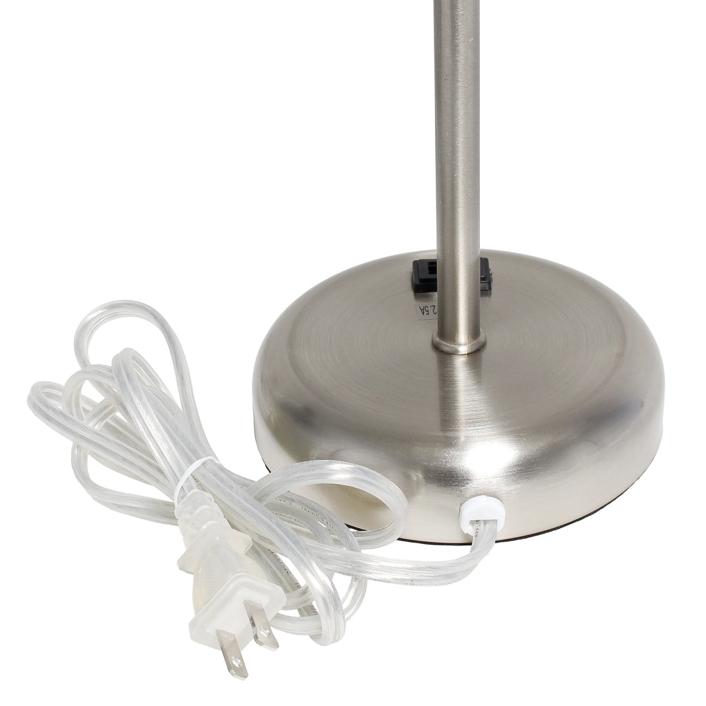 Stick Lamp with Outlet and Fabric Shade Two Pack Set Z1681