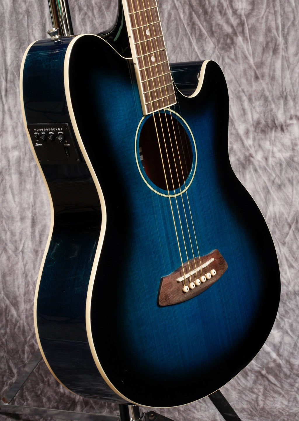 Transparent Blue Sunburst Acoustic Electric Guitar S260488