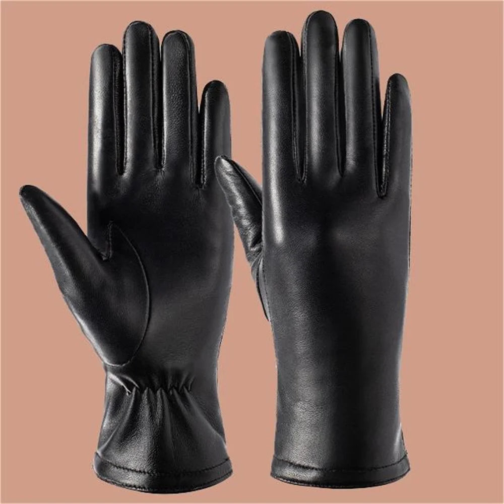 Single Leather Touch Screen Sheepskin Gloves E1166