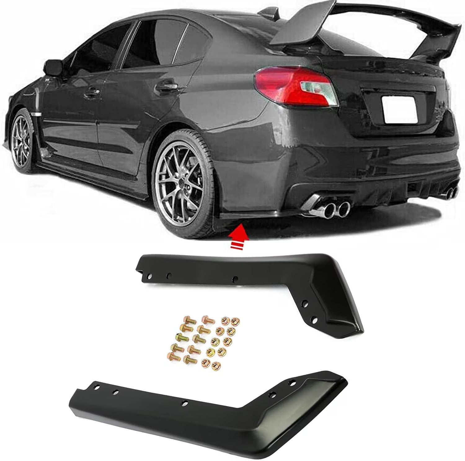 2Pcs Rear Bumper Lip Spoiler Valance Cover G52025