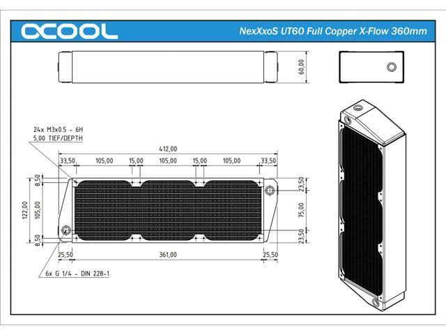 Full Copper 360mm Radiator G748051