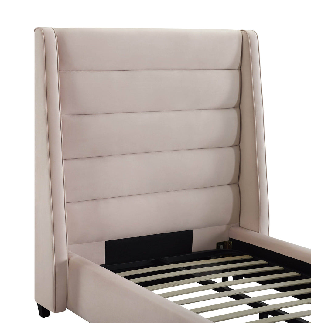 Blush Velvet Bed Twin X28881
