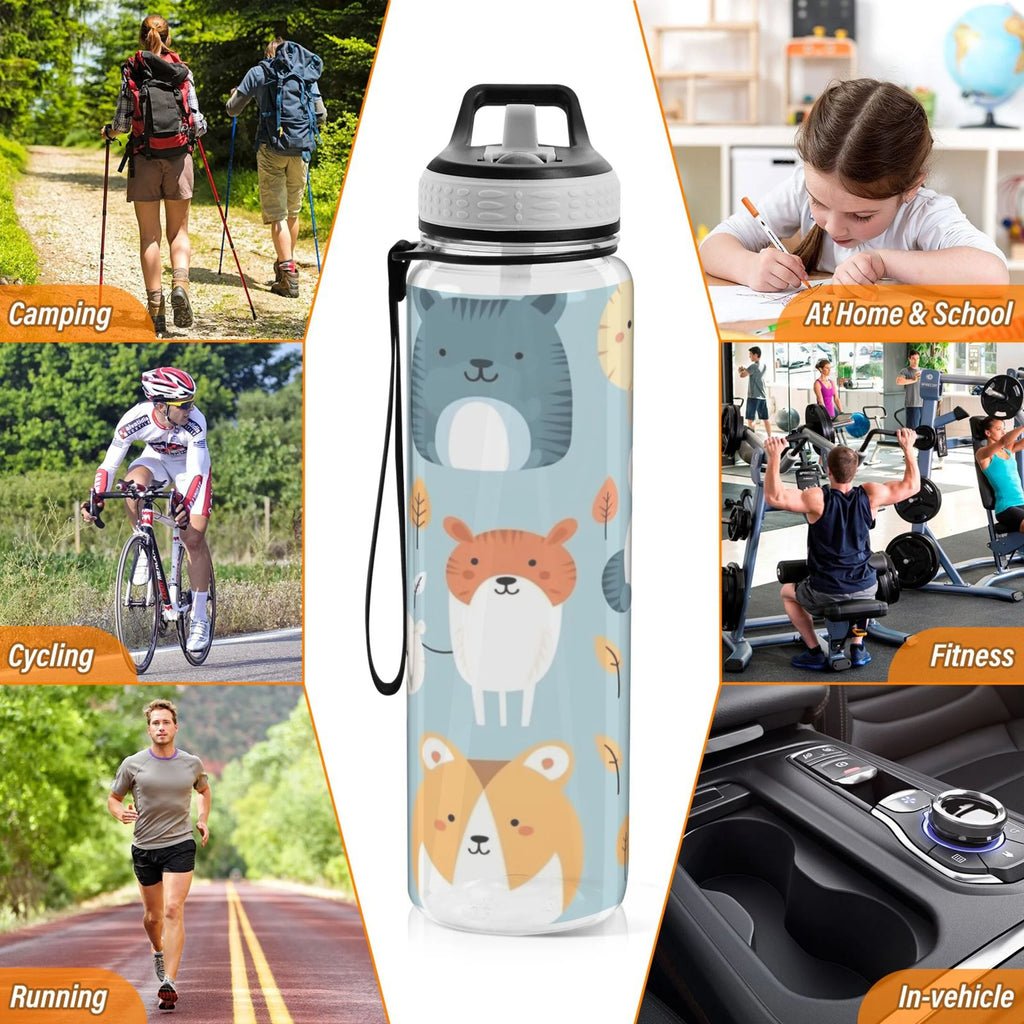 32oz Leakproof Tritan Sports Water Bottle with Straw U394