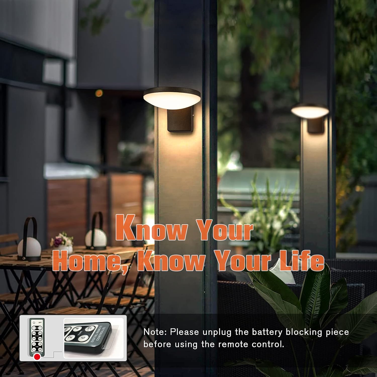 Solar Wall Light LED Outdoor Sconce Exterior Wall Lamp IP65 Waterproof P179731