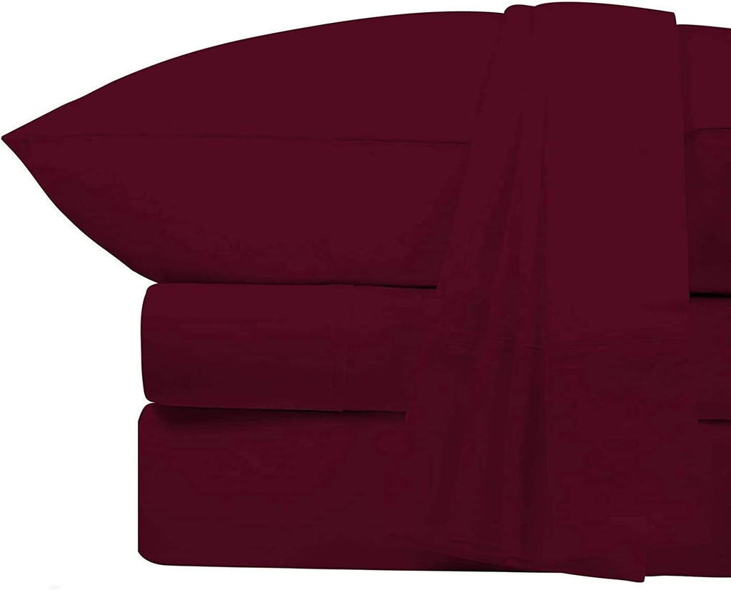 White 4-Piece Cal King Cotton Sheet Set H347