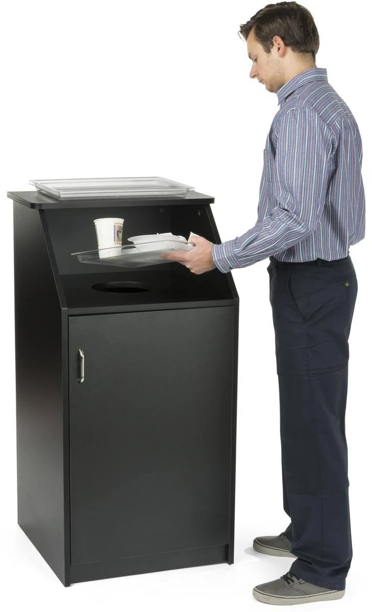 Black 36 gal Trash Receptacle Y191