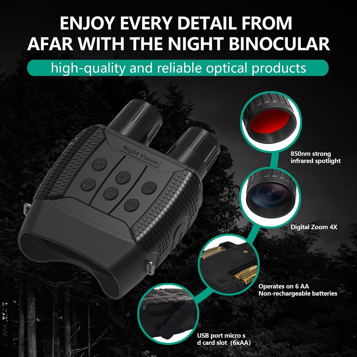 Night Vision Goggles with 32G Memory Card H6176