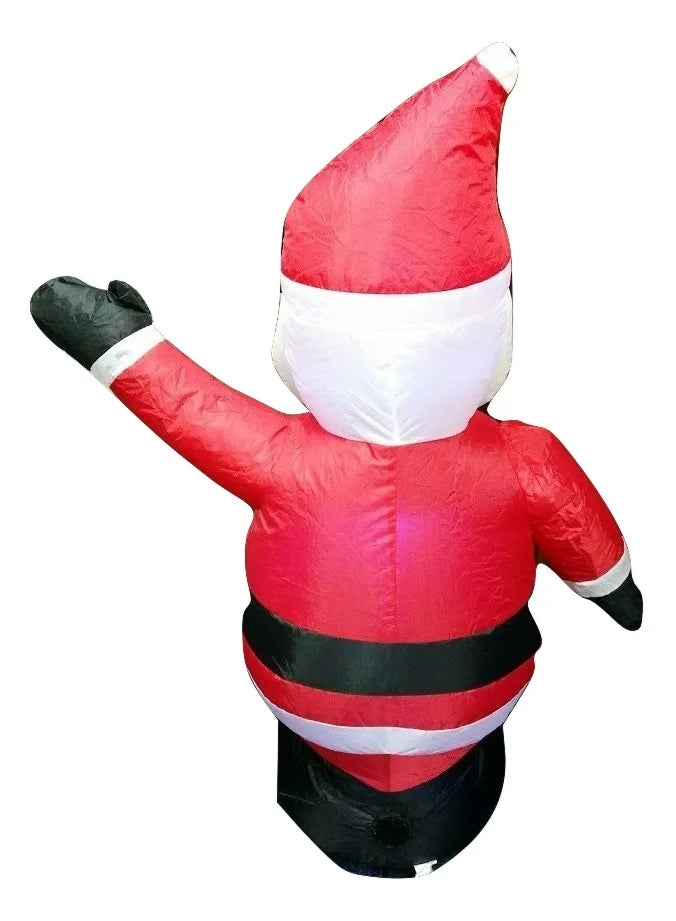 Black African American Santa Claus 4' Inflatable Christmas Yard Decor H51013