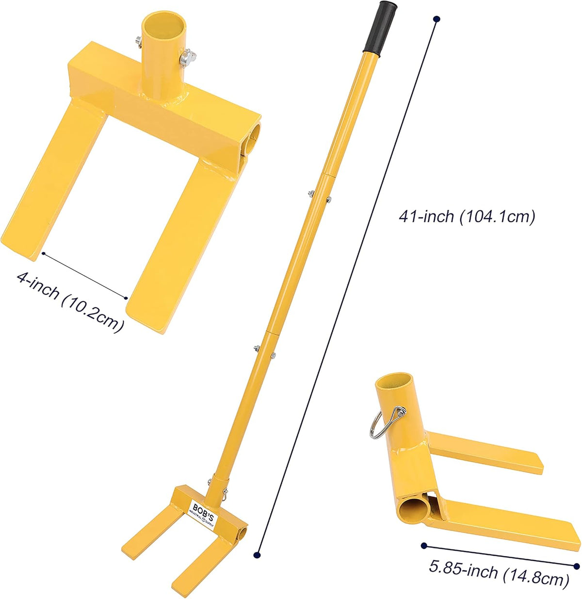 Pallet Buster Tool in Yellow with 41in Long Handle, Pry Bar, Pack of 2 C9025