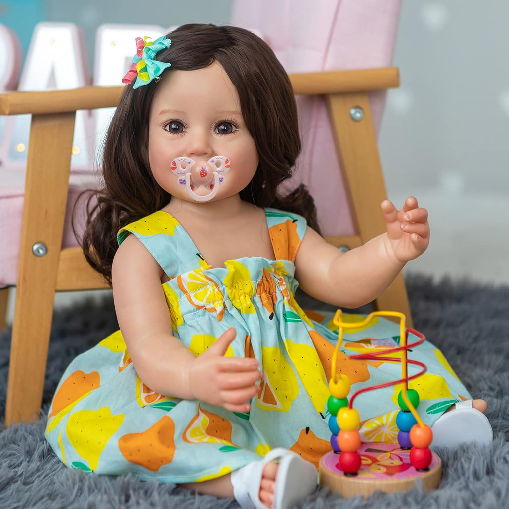 22 inch Full Body Silicone Reborn Baby Doll Girl V113871