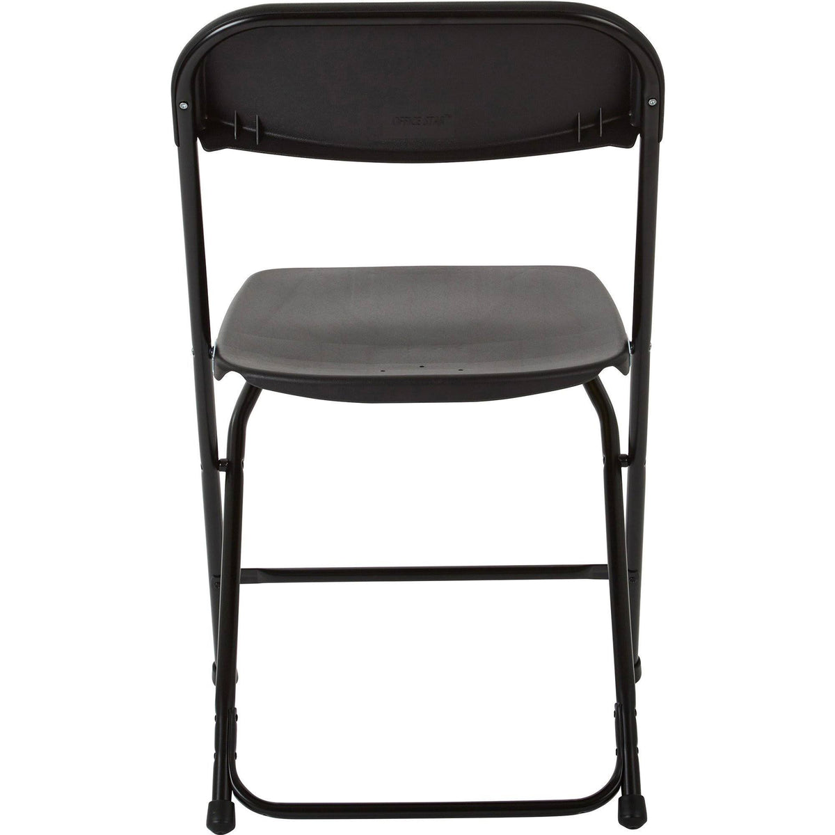 Black Plastic Folding Chair Pack of 4 Y884914
