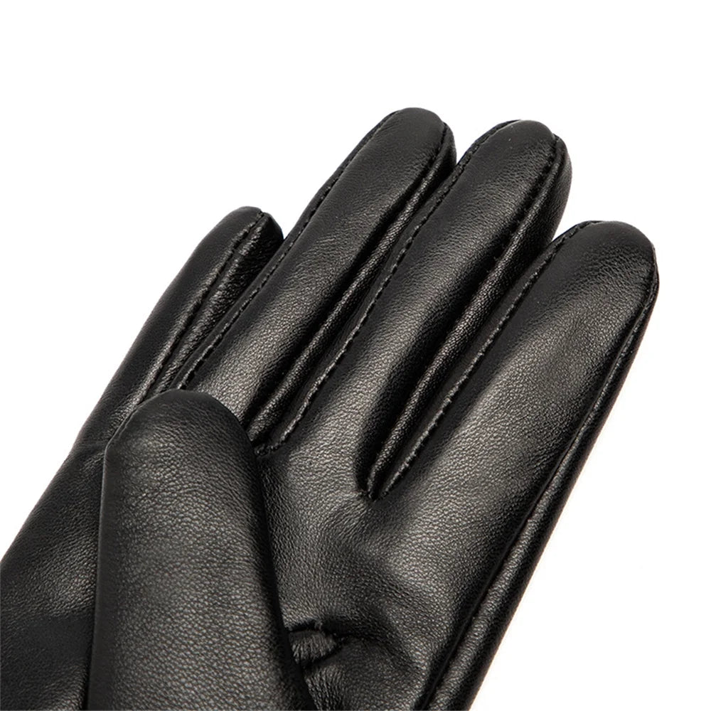 Single Leather Touch Screen Sheepskin Gloves E1166