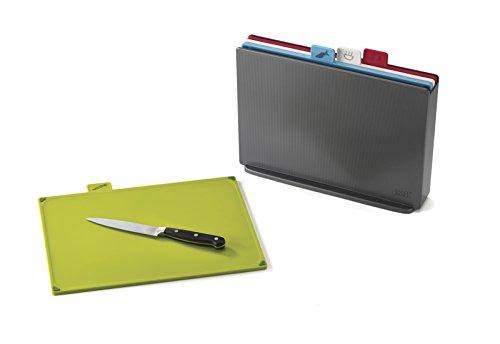 Plastic Cutting Board Set with Storage Case, Large, Graphite F6733