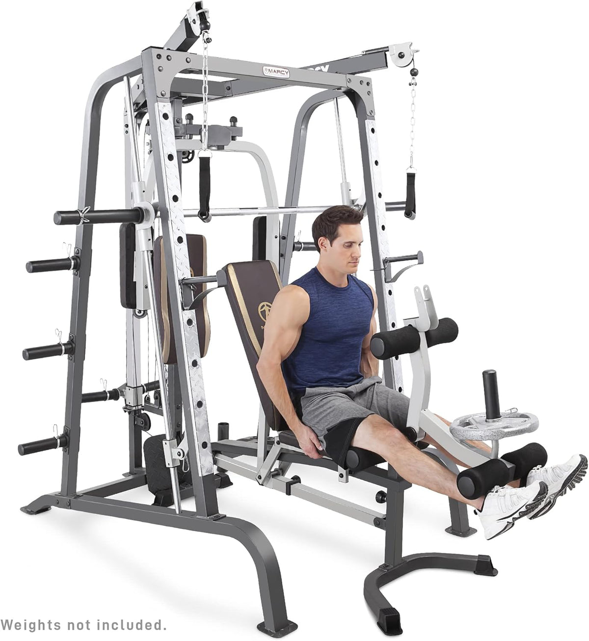 Smith Cage Workout Machine Total Body Training Home Gym System L328045