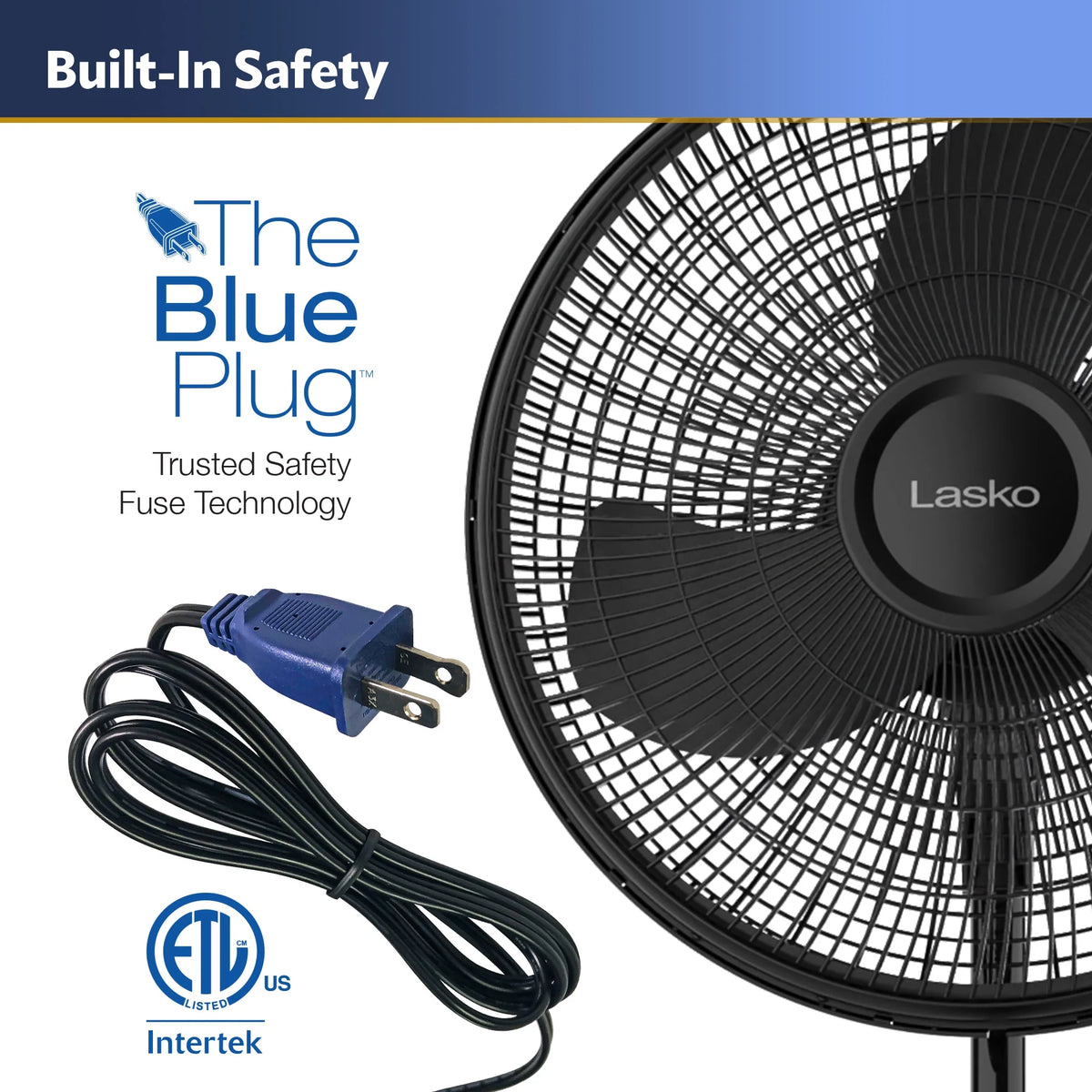 16" Oscillating Adjustable Pedestal Fan with 3-Speeds, 47" H, Black L220188
