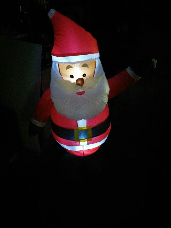 Black African American Santa Claus 4' Inflatable Christmas Yard Decor H51013