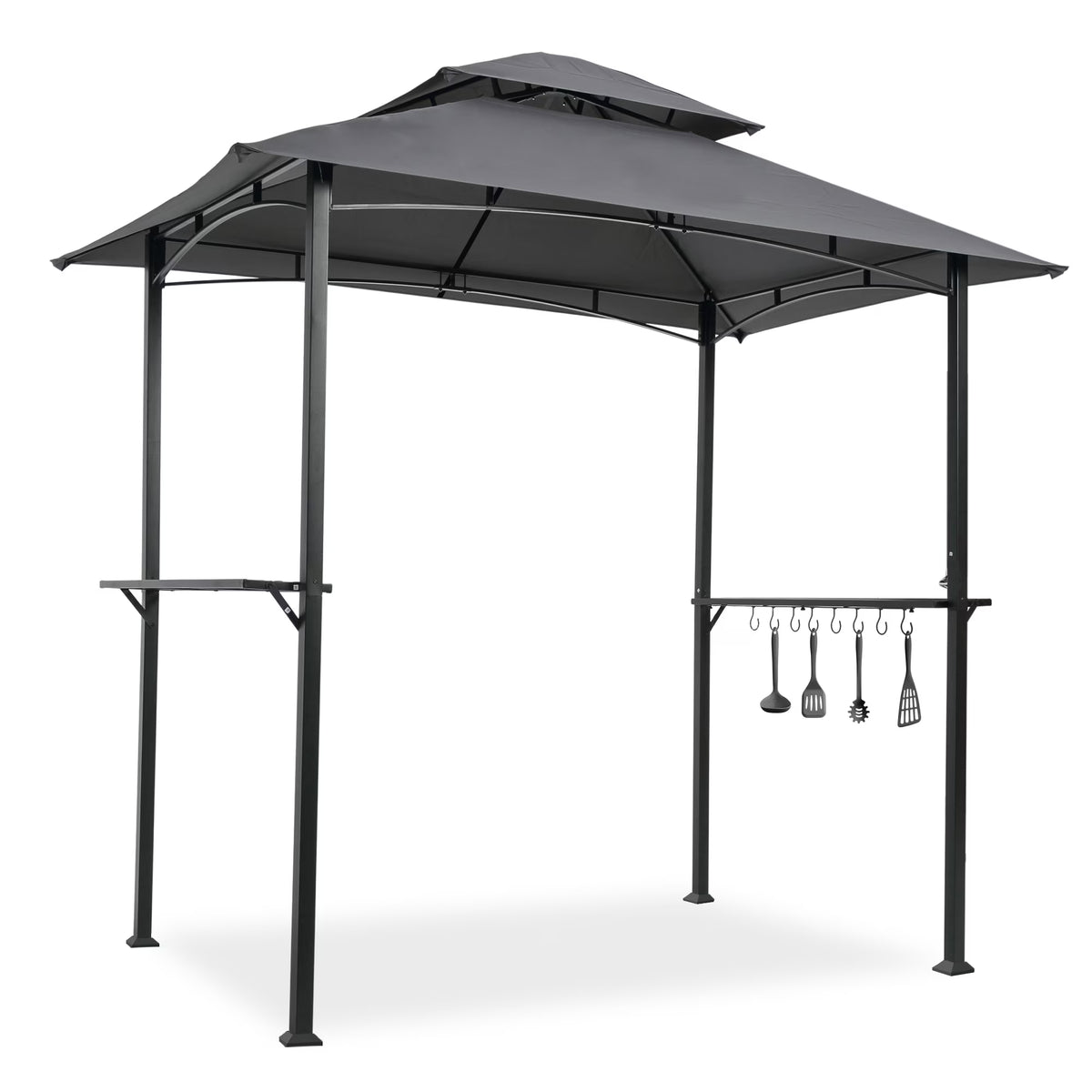 Steel Grill Gazebo Double Tier Top Canopy Z608616