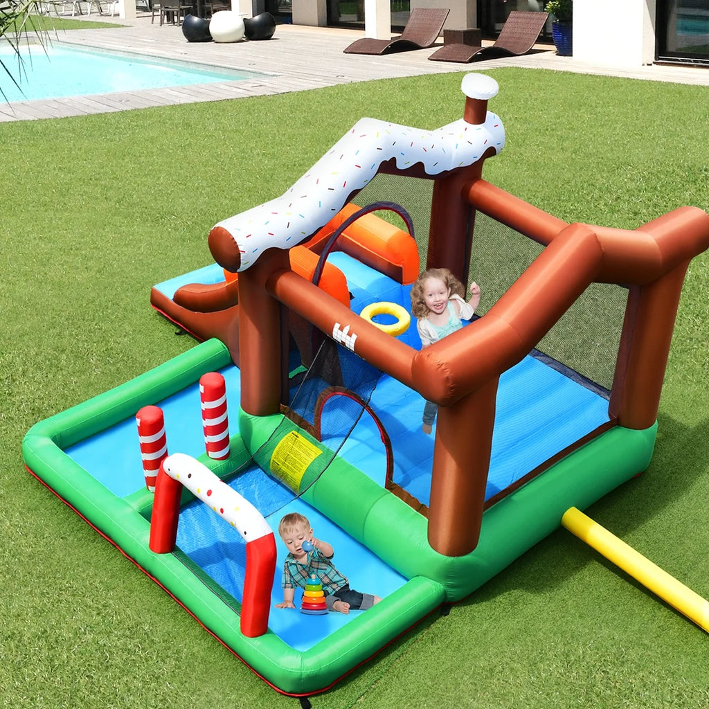 Inflatable Bouncer Snow House with BallPit and Tunnel Z815619
