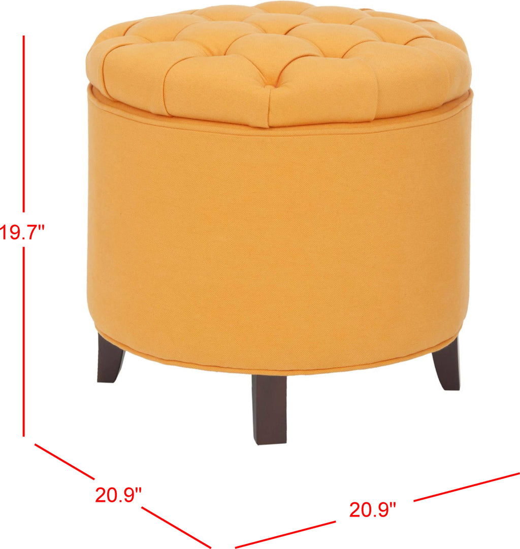 Tangerine Tufted Storage Ottoman Z197801
