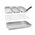 6-Piece Stainless Steel Grill Basket Set with Cooling Rack M467424