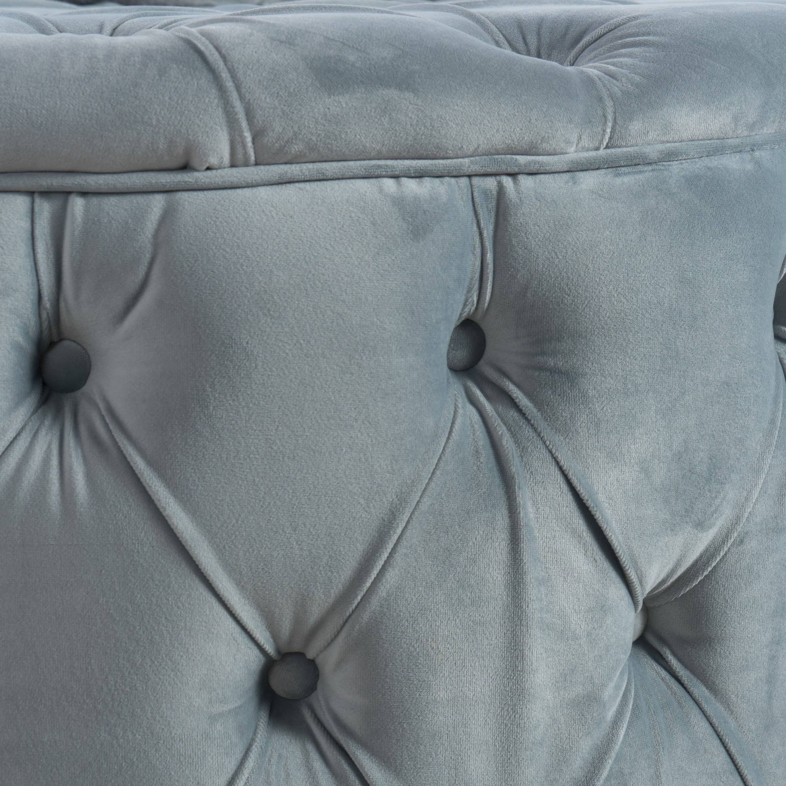 Purple Velvet Ottoman V292813