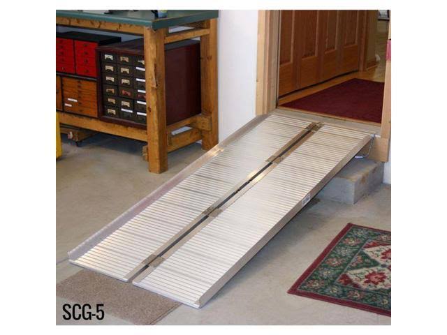 Folding Mobility and Utility Ramp, 600 lb. Capacity, 5 ft Long W27017